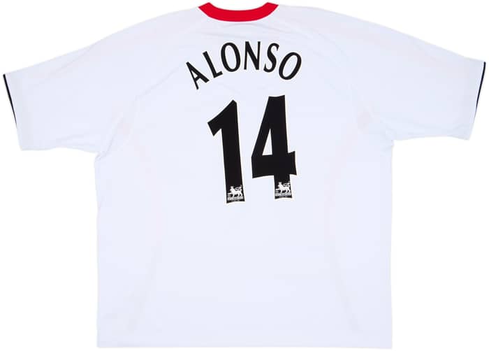 Camiseta de visitante del Liverpool 2005-06 Alonso #14 - 8/10 - (XXL)