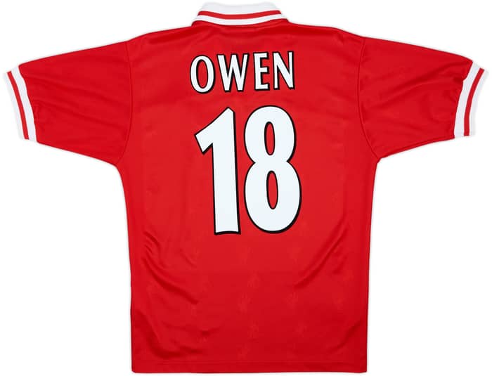 1996-98 Liverpool Home Shirt Owen #18 - 8/10 - (S)