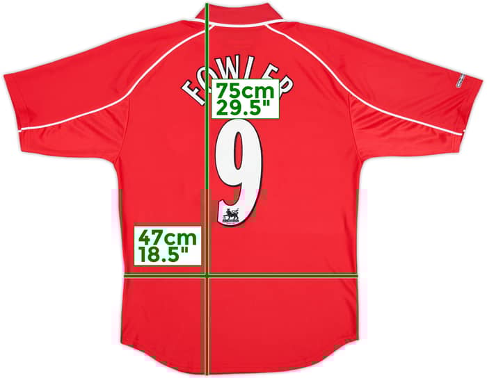 2000-02 Liverpool 'Worthington Cup Final' Home Shirt Fowler #9 - 9/10 - (S)