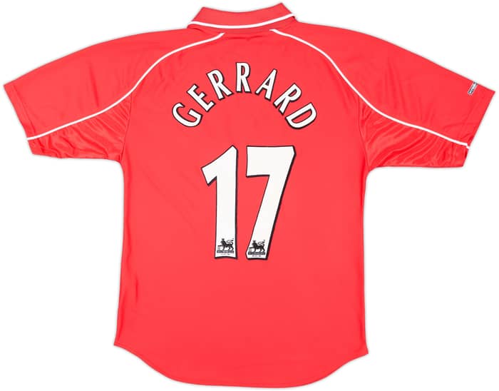 2000-02 Liverpool Home Shirt Gerrard #17 - 8/10 - (S)