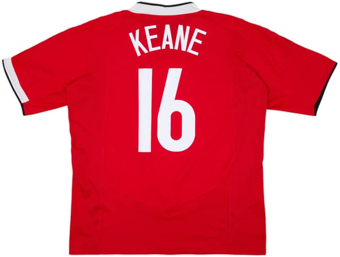2004-06 Manchester United Home Shirt Keane #16 - 9/10 - (XL)