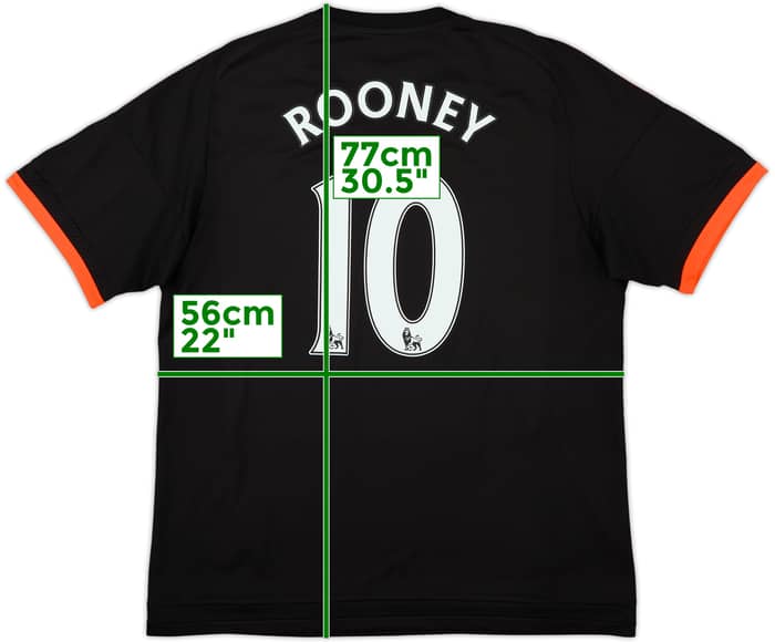 2015-16 Manchester United Third Shirt Rooney #10 - 7/10 - (XL)