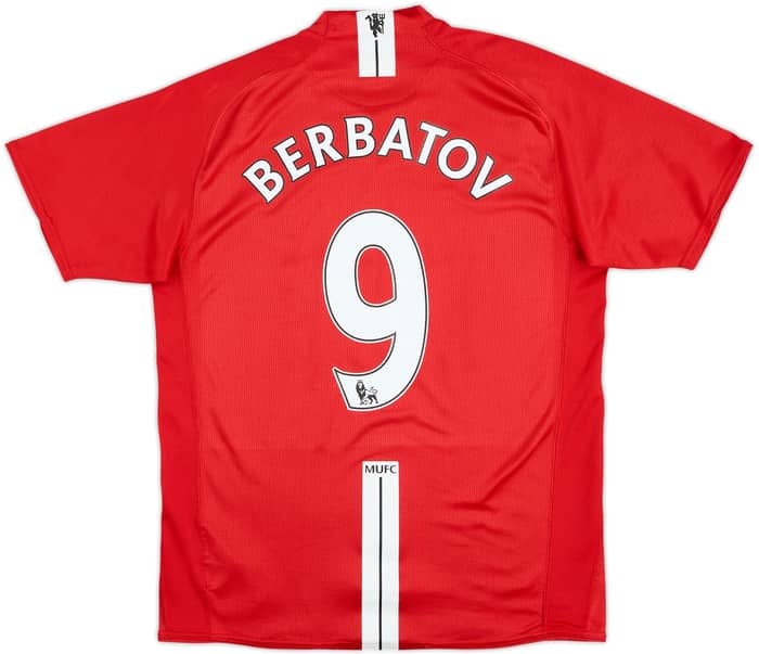 2007-09 Manchester United Home Shirt Berbatov #9 - 6/10 - (M)