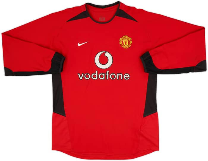 2002-04 Manchester United Home L/S Shirt Ronaldo #7 - 8/10 - (M)