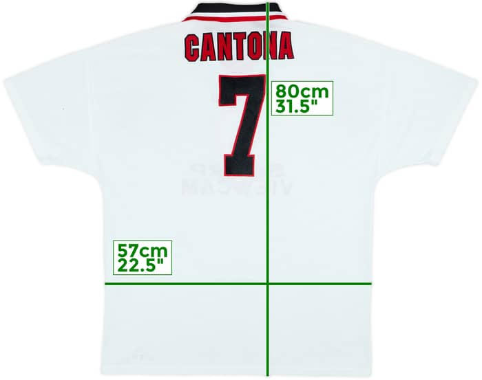 1996-97 Manchester United Away Shirt Cantona #7 - 8/10 - (XL)