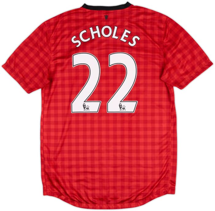 2012-13 Manchester United Home Shirt Scholes #22 - 7/10 - (M)
