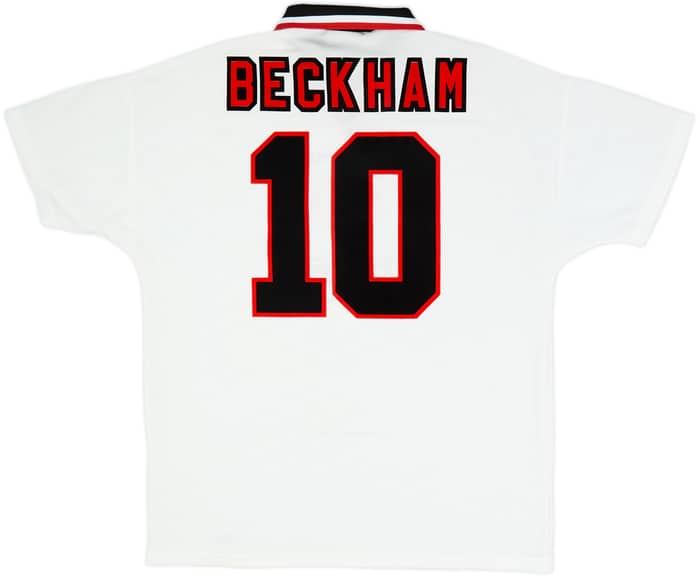 1996-97 Manchester United Away Shirt Beckham #10 - 8/10 - (XL)