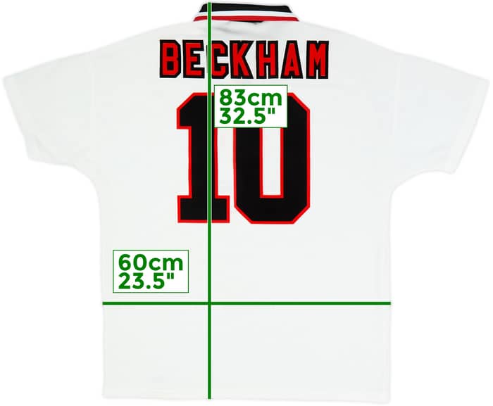 1996-97 Manchester United Away Shirt Beckham #10 - 8/10 - (XL)