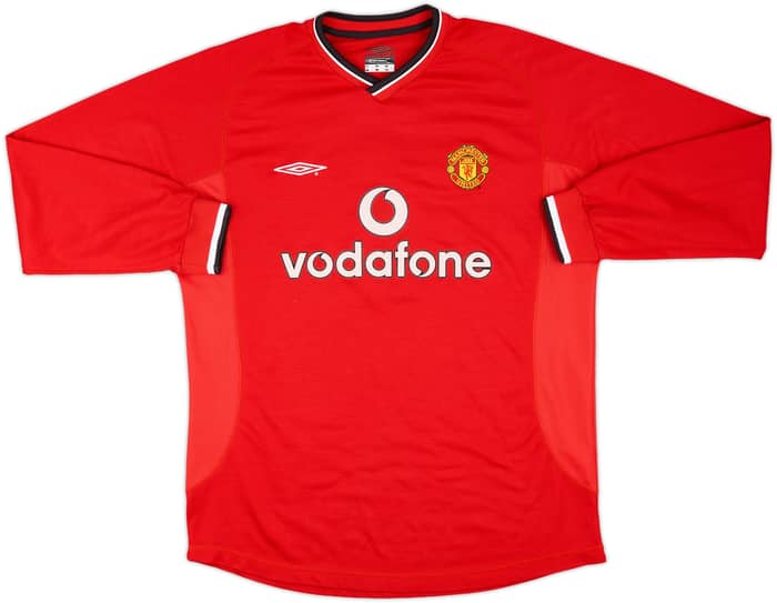 2000-02 Manchester United Home L/S Shirt Stam #6 - 8/10 - (L)