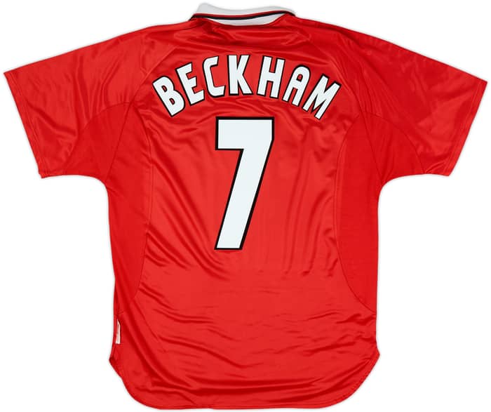 1997-00 Manchester United CL Shirt Beckham #7 - 6/10 - (L)