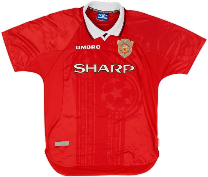 1997-00 Manchester United CL Shirt Beckham #7 - 6/10 - (L)