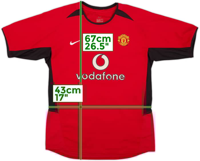 2002-04 Manchester United Home Shirt - 8/10 - (L.Boys)
