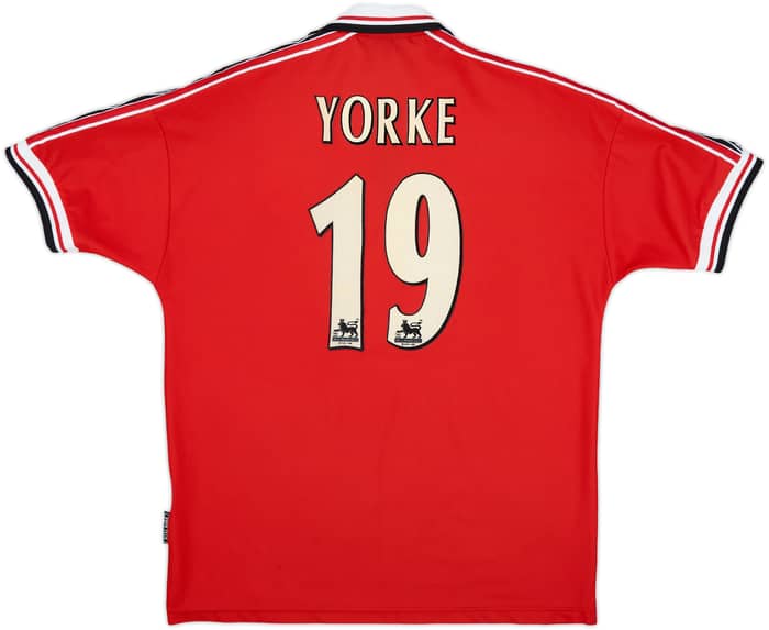 1998-00 Manchester United Home Shirt Yorke #19 - 8/10 - (L)