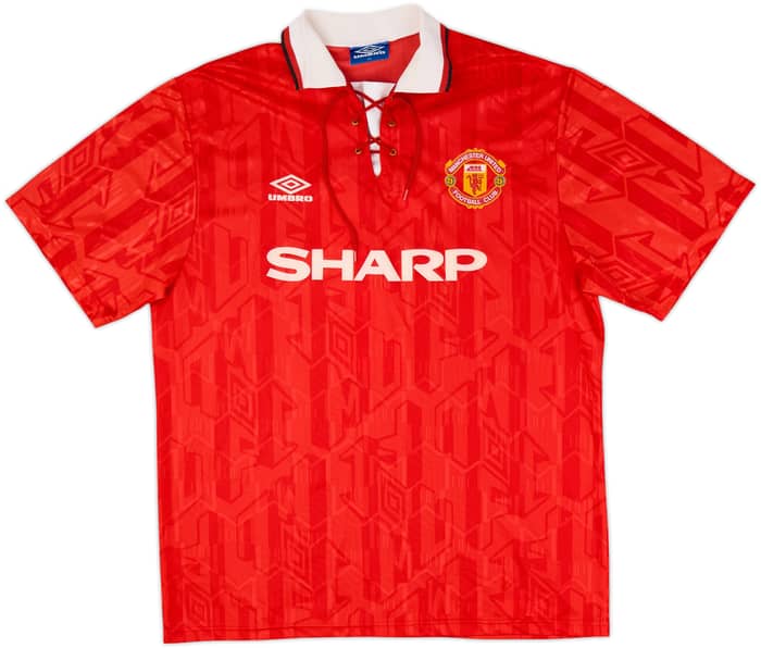 1992-94 Manchester United Home Shirt Cantona #7 - 8/10 - (XL)