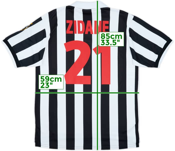 1998-99 Juventus Home Shirt Zidane #21 - 5/10 - (XL)
