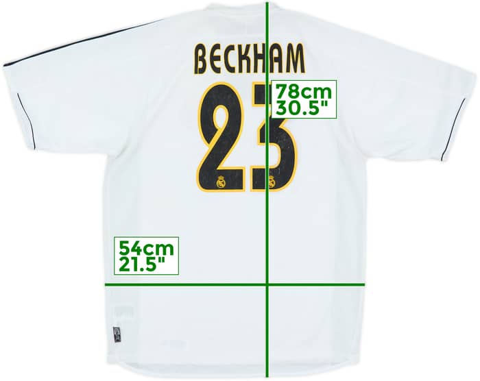2003-04 Real Madrid Home Shirt Beckham #23 - 5/10 - (M)
