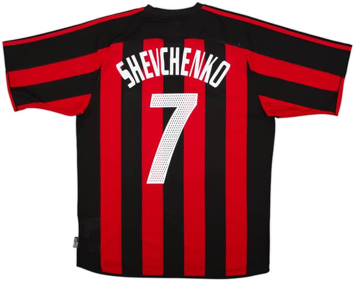 2003-04 AC Milan Home Shirt Shevchenko #7 - 7/10 - (M)