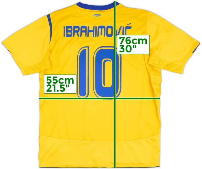 2005-06 Sweden Home Shirt Ibrahimovic #10 - 5/10 - (XL)