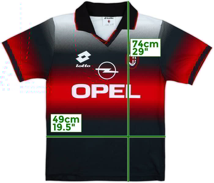 1996-97 AC Milan Lotto Training Shirt - 8/10 - (S)
