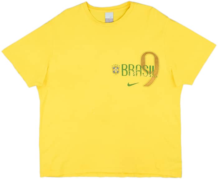 2006-07 Brazil Nike Graphic Tee Ronaldo #9 - 6/10 - (XL)