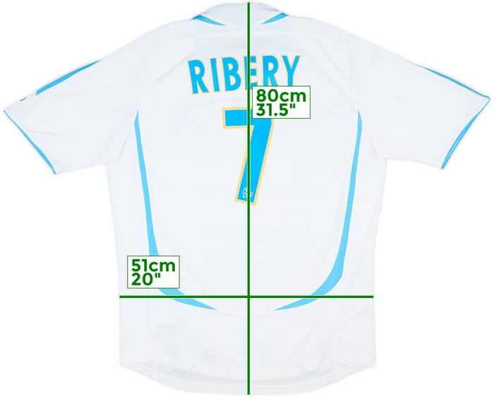 2006-07 Olympique Marseille Home Shirt Ribery #7 - 8/10 - (L)
