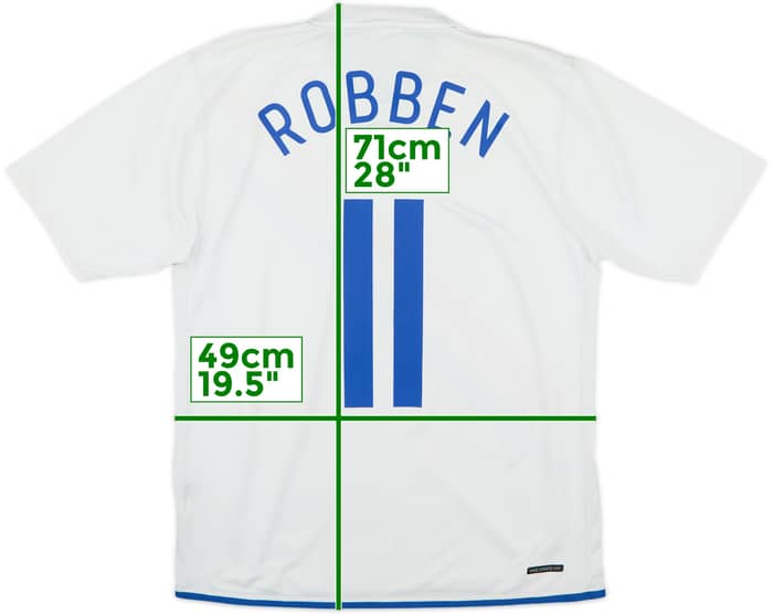 2006-08 Netherlands Away Shirt Robben #11 - 6/10 - (M)