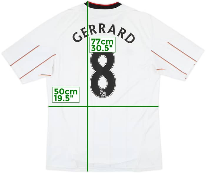 2010-11 Liverpool Away Shirt Gerrard #8 - 6/10 - (M)