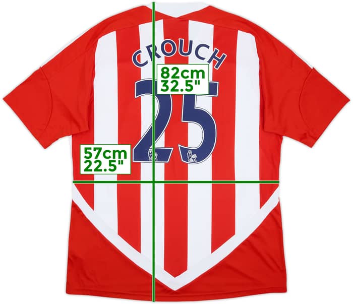 2011-12 Stoke City Home Shirt Crouch #25 - 8/10 - (XL)