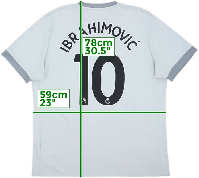 2017-18 Manchester United Third Shirt Ibrahimovic #10 - 7/10 - (XL)