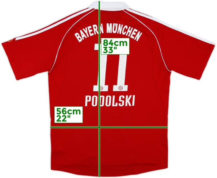 2006-07 Bayern Munich Home Shirt Podolski #11 - 6/10 - (L)