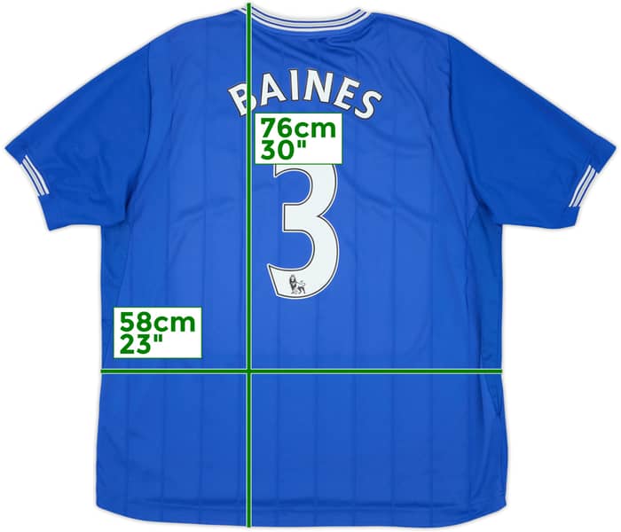2009-10 Everton Home Shirt Baines #3 - 6/10 - (XL)