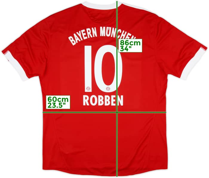 2009-10 Bayern Munich Home Shirt Robben #10 - 9/10 - (XXL)