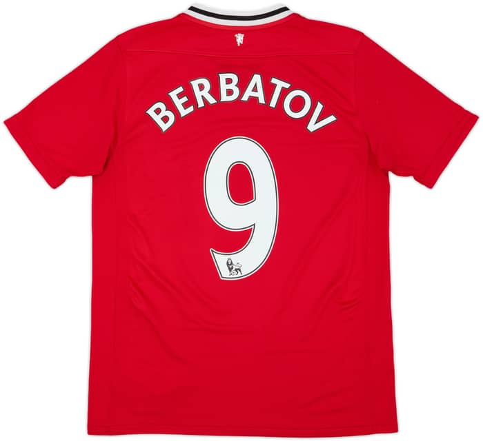 2011-12 Manchester United Home Shirt Berbatov #9 - 7/10 - (XL.Boys)
