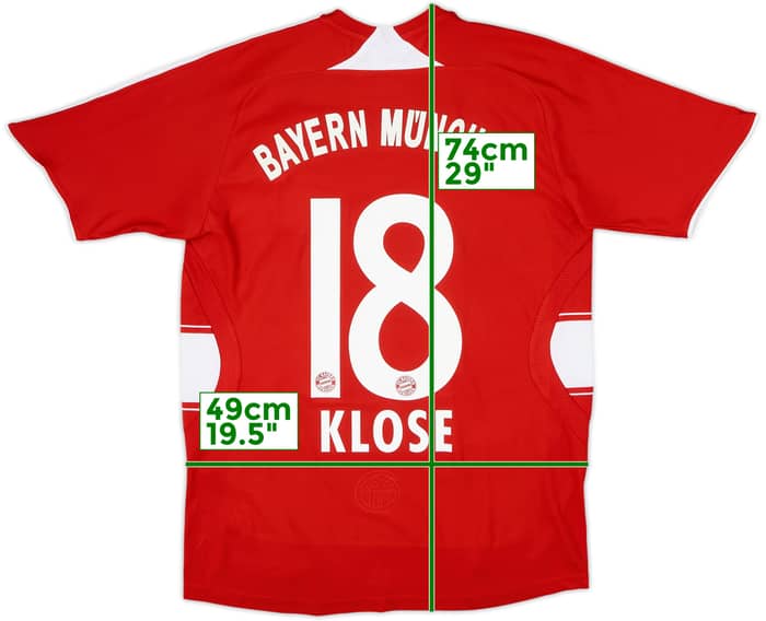 2007-08 Bayern Munich Home Shirt Klose #18 - 8/10 - (XL.Boys)
