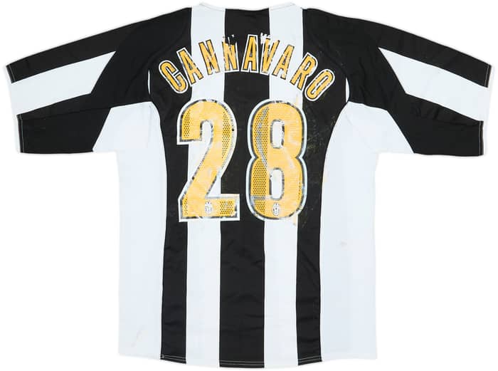 2004-05 Juventus Home Shirt Cannavaro #28 - 3/10 - (M)