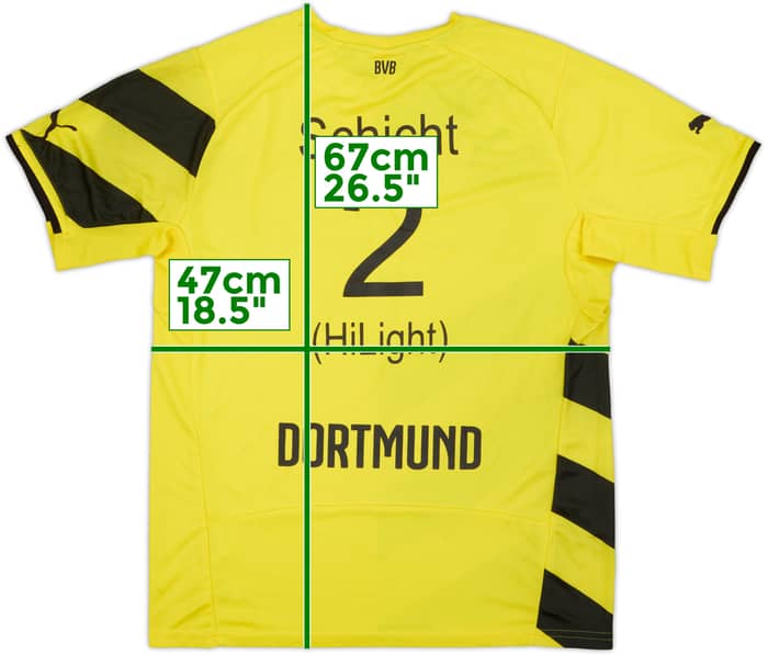 2014-15 Borussia Dortmund Home Shirt Schicht #2 - 7/10 - (M)