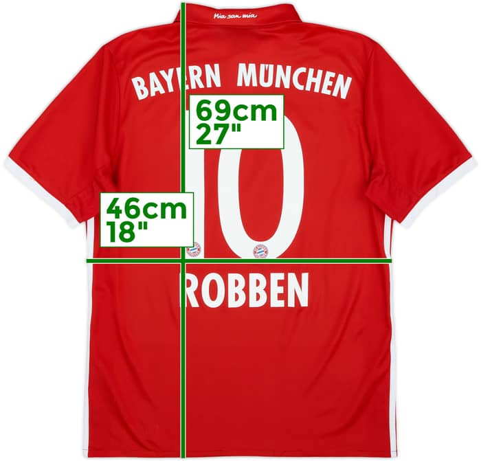 2016-17 Bayern Munich Home Shirt Robben #10 - 6/10 - (XL.Boys)