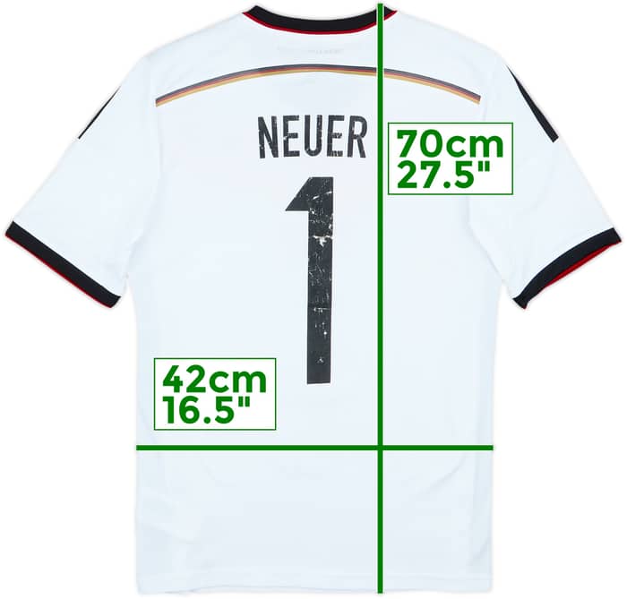 2014-15 Germany Home Shirt Neuer #1 - 5/10 - (XL.Boys)