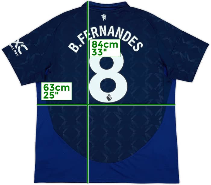 2024-25 Manchester United Away Shirt B.Fernandes #8 - 8/10 - (XXL)