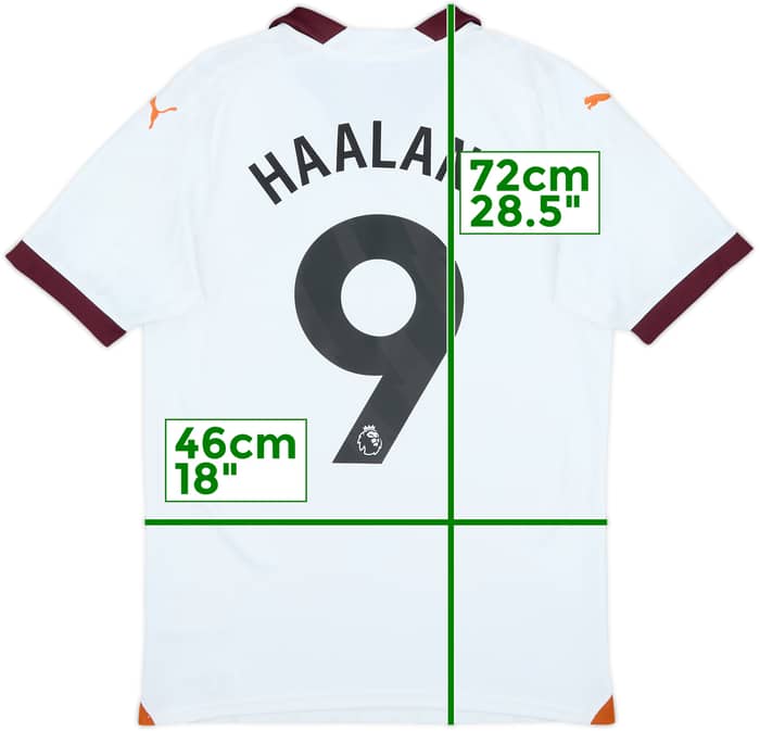 2023-24 Manchester City Away Shirt Haaland #9 - 9/10 - (S)