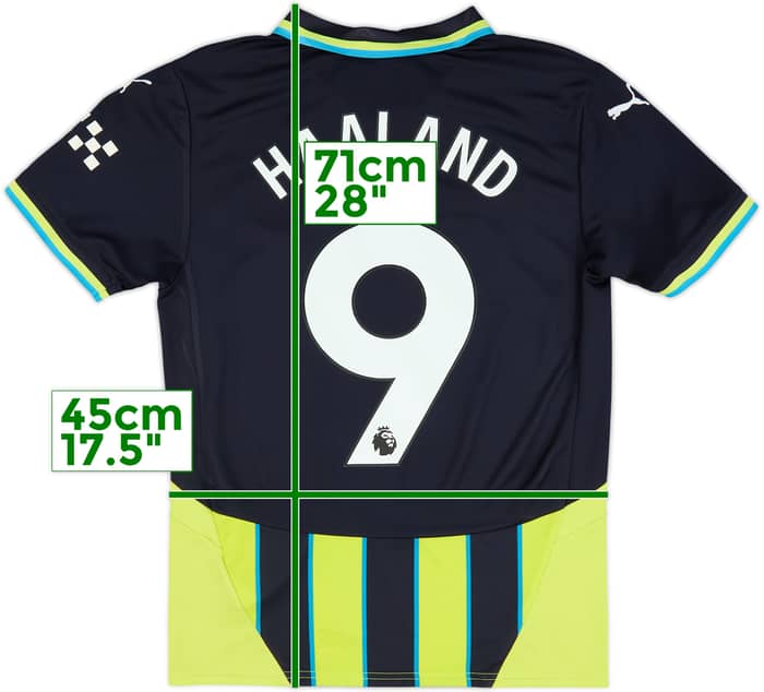 2024-25 Manchester City Away Shirt Haaland #9 - 8/10 - (S)
