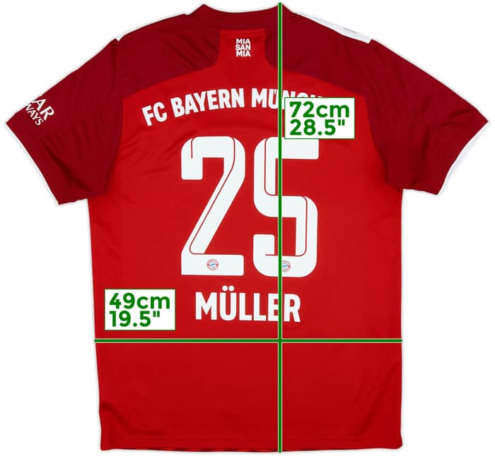 2021-22 Bayern Munich Home Shirt Muller #25 - 10/10 - (M)