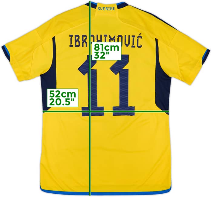 2022-23 Sweden Home Shirt Ibrahimovic #11 - 6/10 - (L)