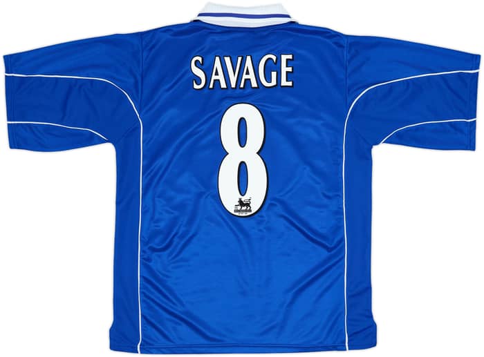 2001-02 Leicester Home Shirt Savage #8 - 9/10 - (L)