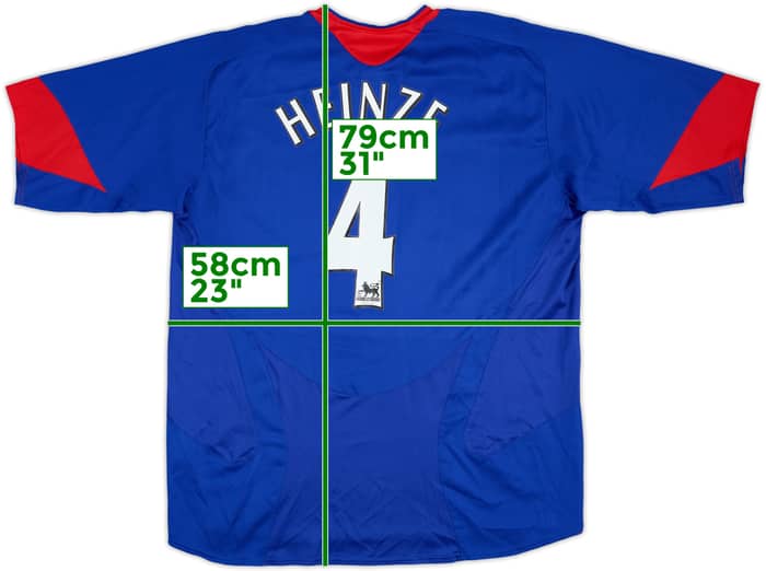 Camiseta de visitante del Manchester United 2005-06 Heinze #4 - 7/10 - (XL)