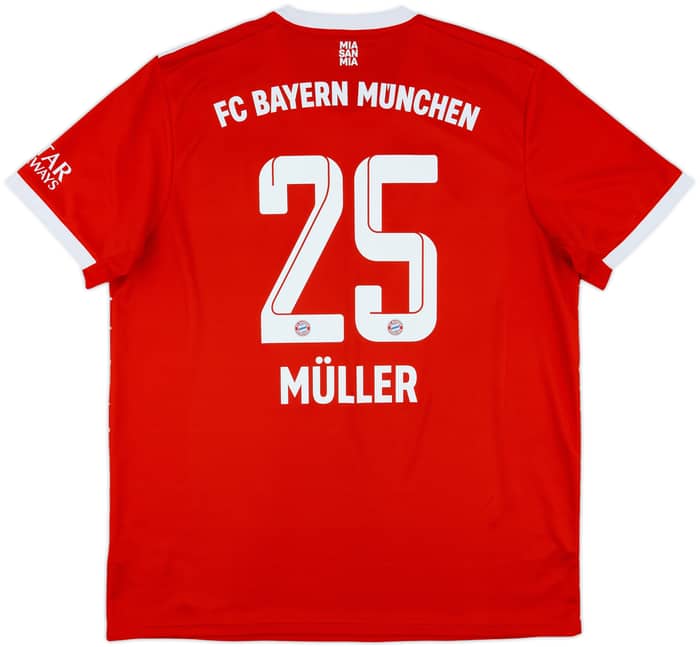 2022-23 Bayern Munich Home Shirt Muller #25 - 8/10 - (XL)