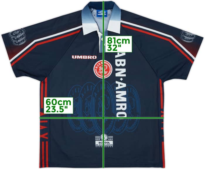 1997-98 Ajax Away Shirt F.De Boer #4 - 8/10 - (XL)