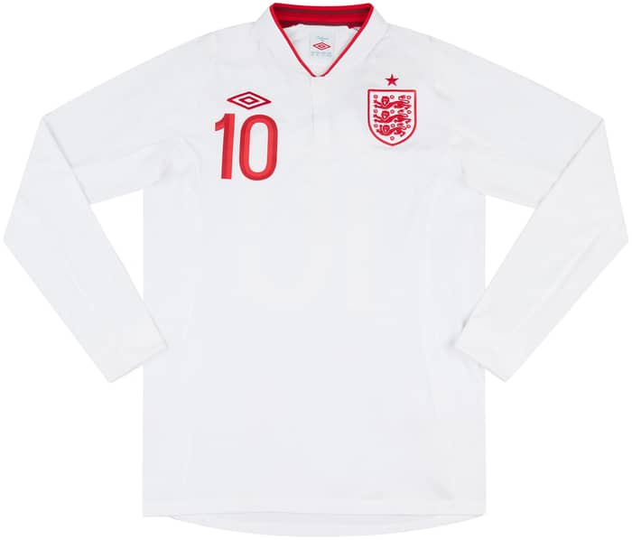 2012-2013 England U-21 Match Issue Home L/S Shirt Ince #10