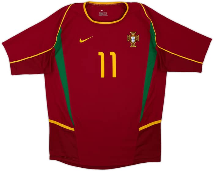 2002-04 Portugal Home Shirt C.Ronaldo #11 - 8/10 - (XL.Boys)