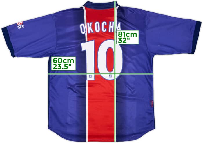 1998-99 Paris Saint-Germain Home Shirt Okocha #10 - 7/10 - (XL)